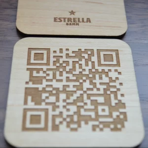Placa madera código qr