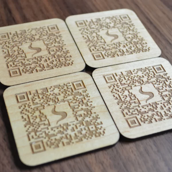 Placa madera código qr